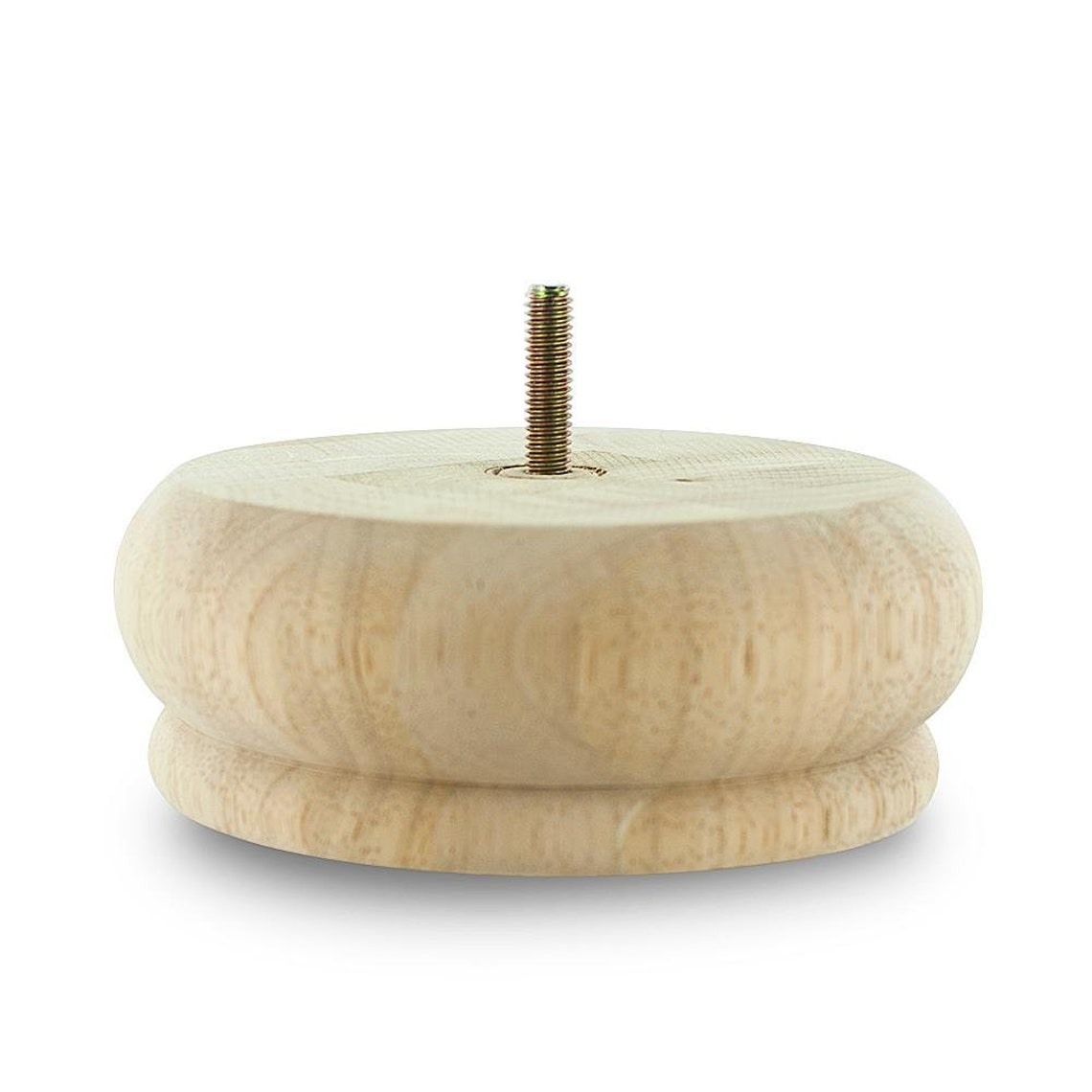 Unfinished Solid Hardwood Round Bun Feet/Sofa Leg 4 Pack with Etsy