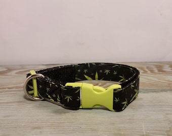Marijuana Leaves Dog or Cat Collar