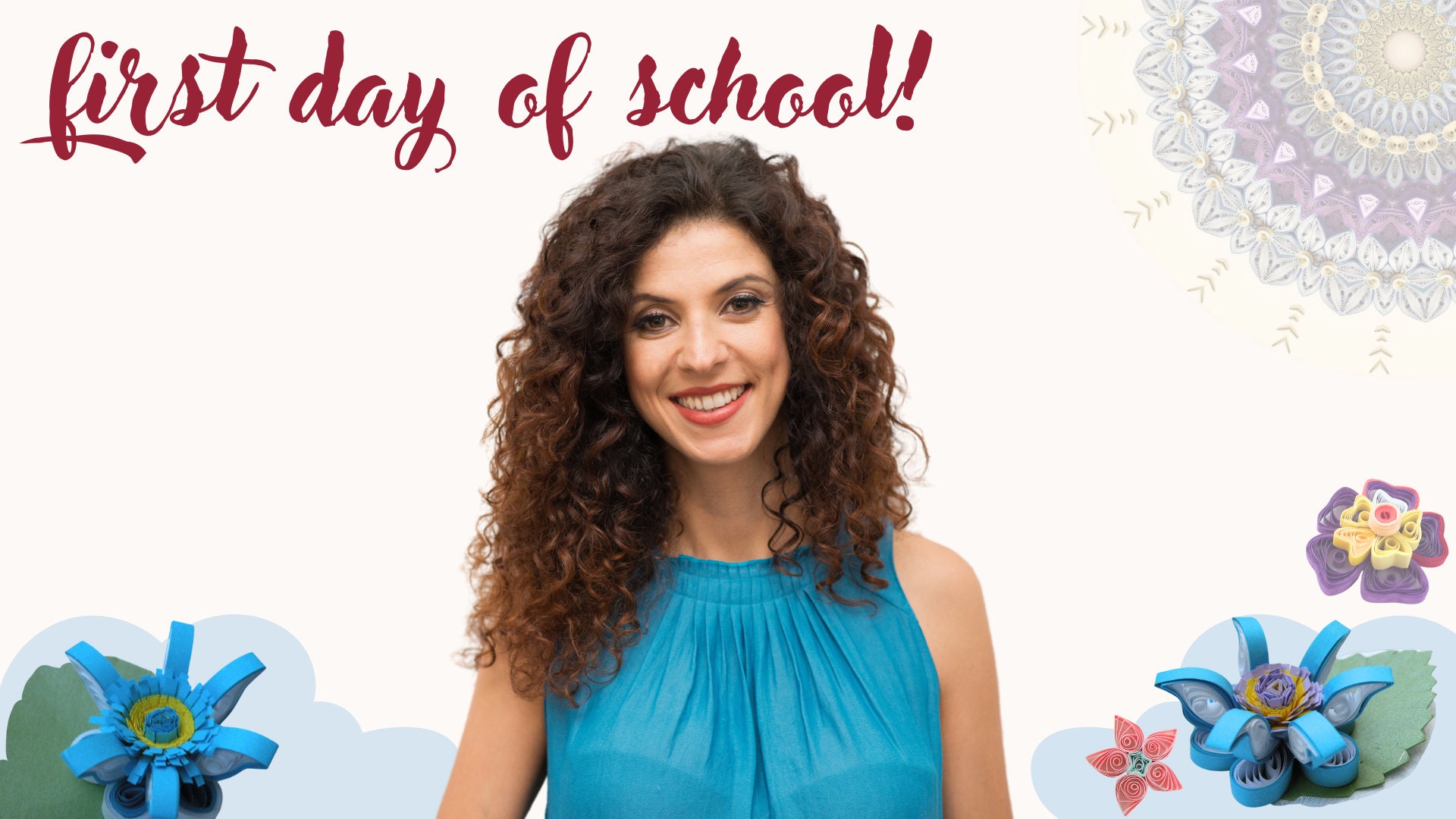 Zoom Background First Day of School Zoom Quilling Template Etsy