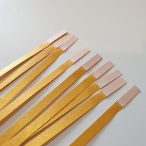 Metallic Quilling Papierstreifen, 100 Streifen mit selbstklebender Rückseite, ideal für 3D Quilling und Schmuck