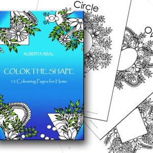PDF Coloring Pages 12 Shapes Instant Download Printable Educational Coloring Sheets