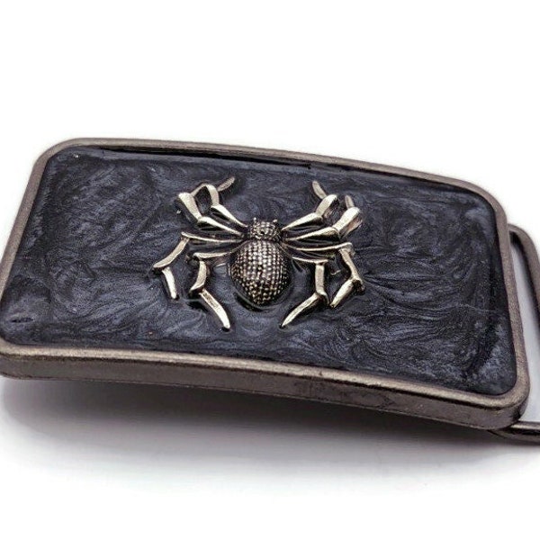 Spider Belt Buckle, Swappable Black Arachnid Belt Buckle, Resin Detachable Buckle, Cosplay Belt, Gothic  Accessory Gift for Men Him