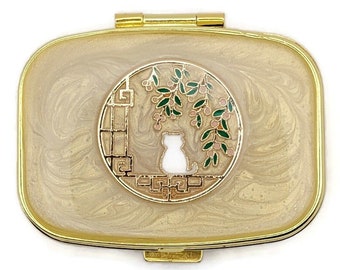 Pastillero Gold Cat: Estuche para medicamentos felinos de inspiración japonesa