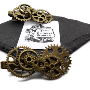 Bronze Steampunk Tie Clip Clockwork Tie Bar Made From Watch - Etsy