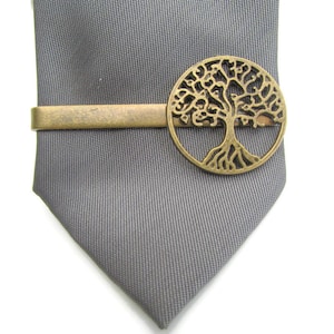 Tree of Life Tie Clip, Bronze Tie Bar, Forest Tie Accessory, Nature Tie Bar, Oak Tree Tie Clip, Suit Accessory, Gift for Him, Woodland