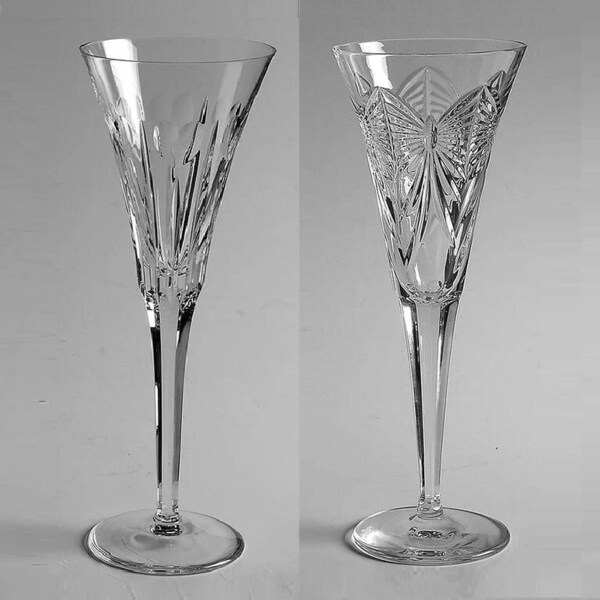 Waterford Crystal Millennium Series Champagne Toasting Flutes with Heart or Bow designs, FREE Shipping