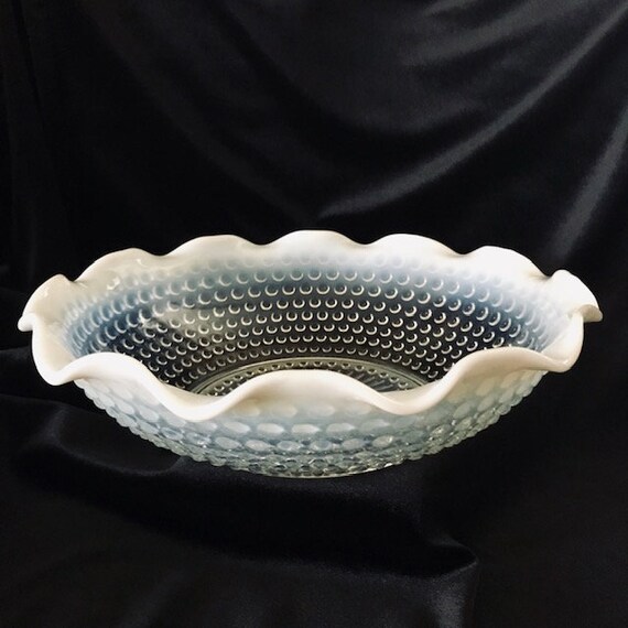Fenton Art Glass Hobnail Bowl Clear Clear hobnail glass | Etsy