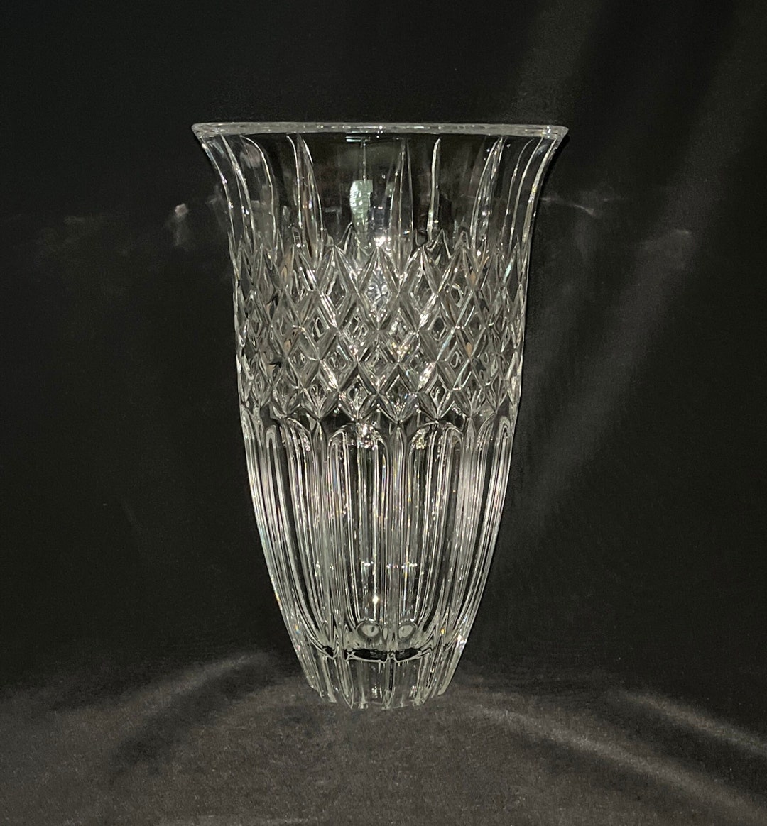 Shelton Crystal Vase From Marquis by Waterford, 8 Shelton Pattern Cut