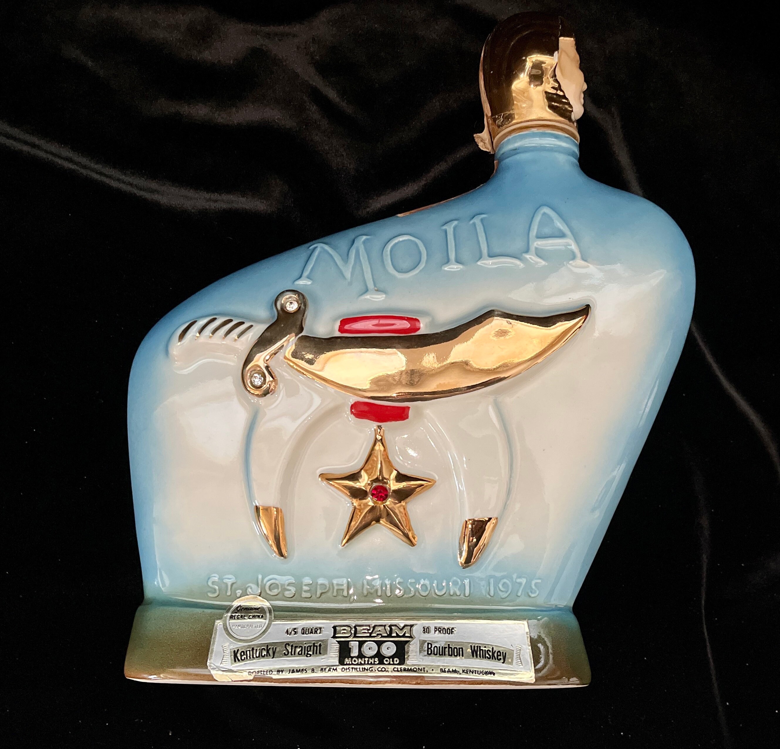 Rare 1975 Jim Beam Liquor Decanter Ceramic Beam Bottle With Etsy