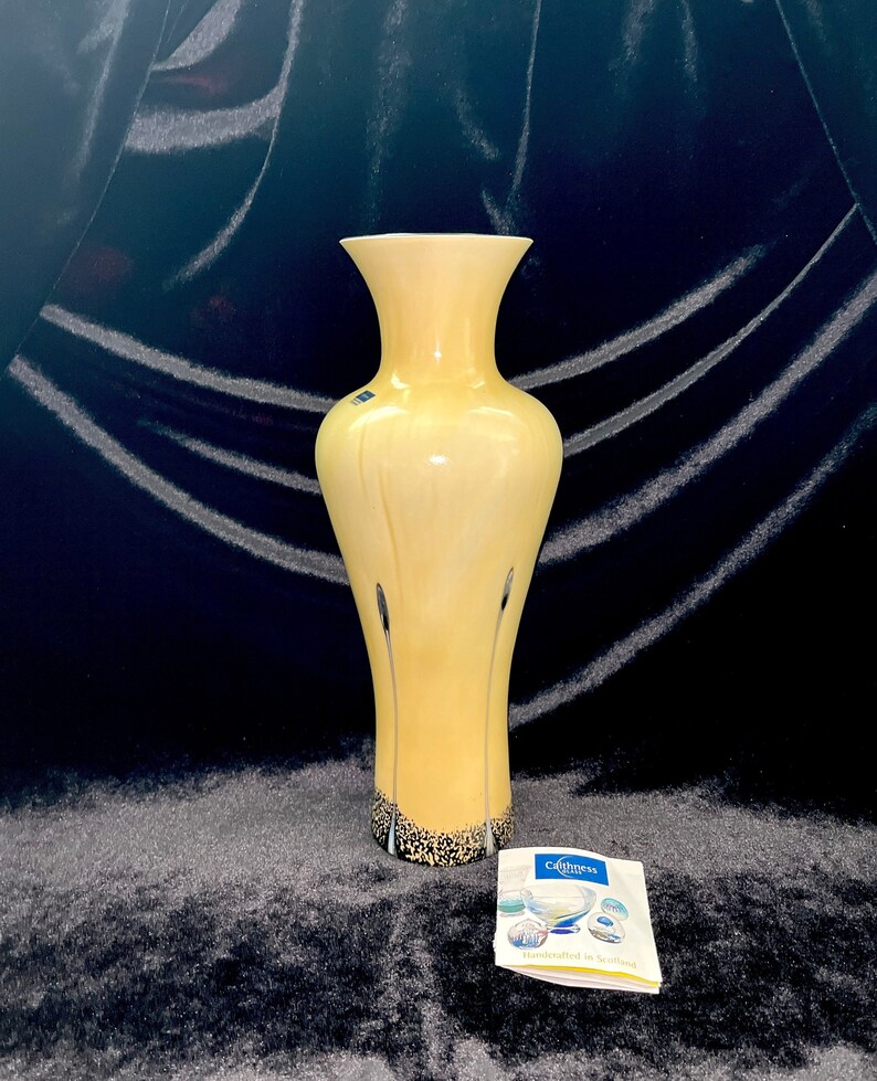 Ebony Collection Art Glass Vase by Caithness in Ireland Etsy