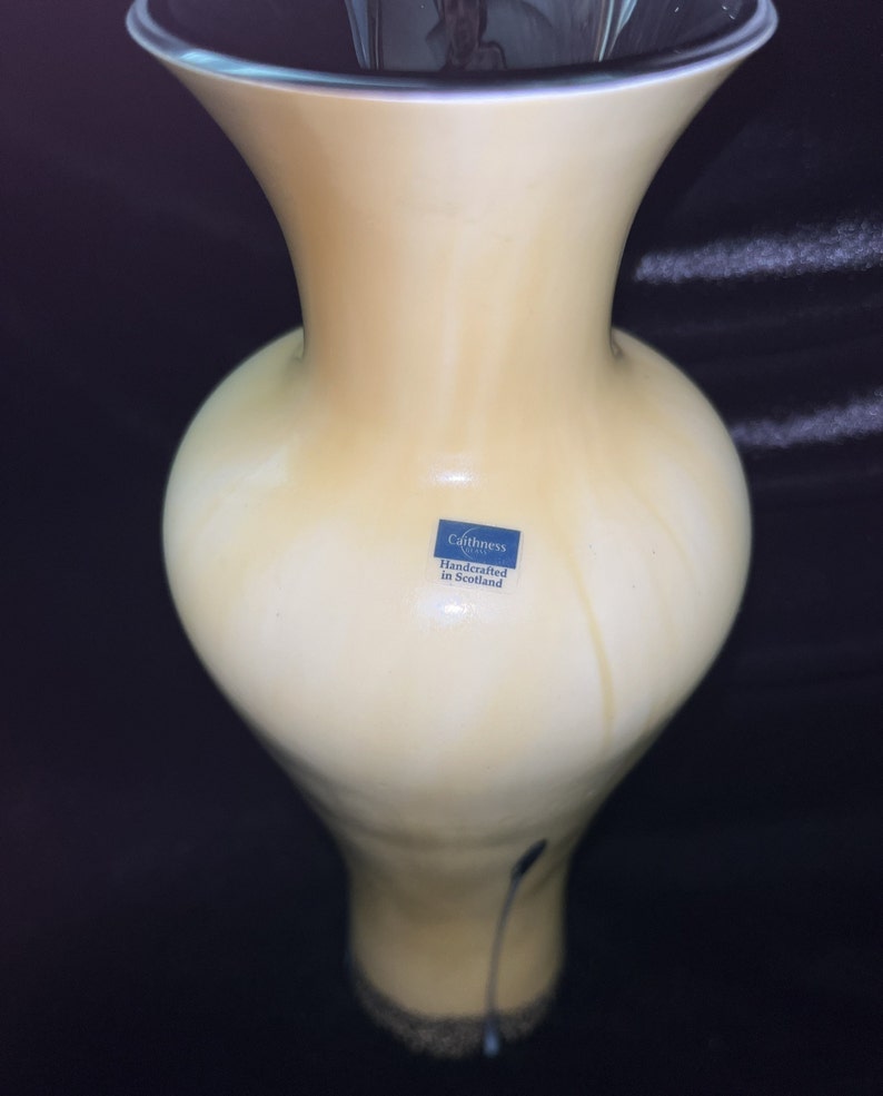 Ebony Collection Art Glass Vase by Caithness in Ireland Etsy