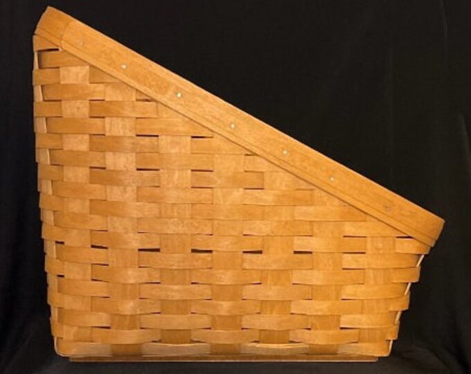 Longaberger Large Vegetable Basket, 15 X 11 Woven Wood Basket, Wedge