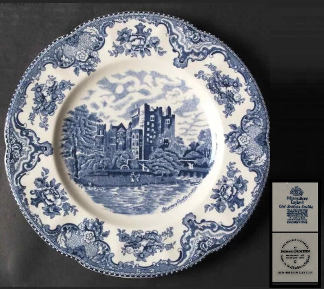Johnson Bros Old Britain Castles Blue Dinner Plates Blue and Etsy