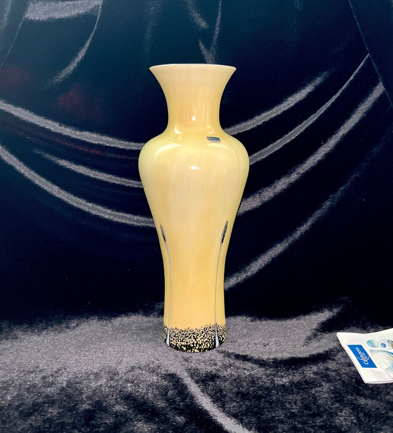 Ebony Collection Art Glass Vase by Caithness in Ireland Etsy