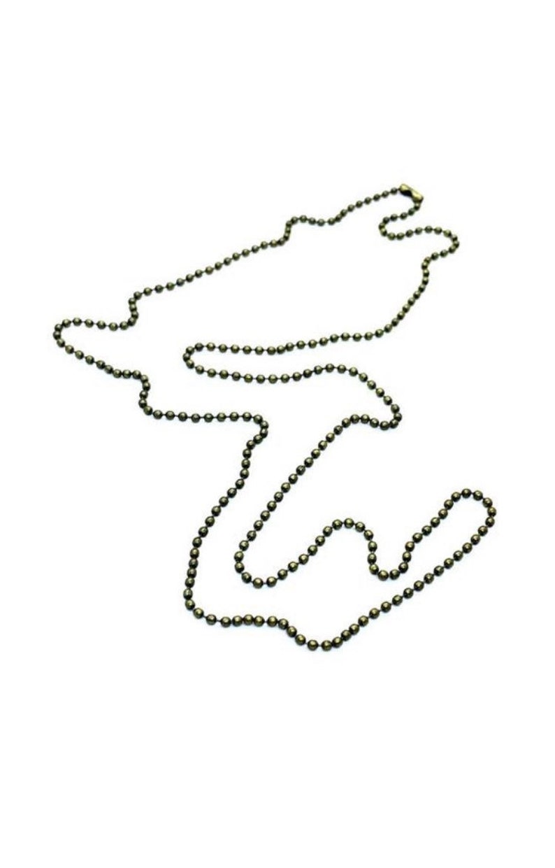 Ball Chain 2.4mm \u2022 Solid Brass \u2022 Length 27\u201d