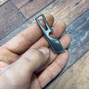 Slim Bottle Opener | Stainless Steel | 2.48” | Industrial Silver (unpolished) | 1x Opener