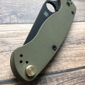 Fits Spyderco Paramilitary 2 • Brass Lanyard Stud • Model A - 1x Stud