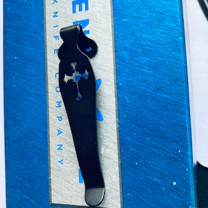 Benchmade Knives TITANIUM Deep Carry Pocket Clip Black CROSS - 1x Pocket Clip - Check List For Benchmade Models Benchmade Pocket Clip