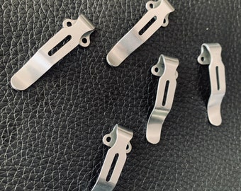 Replacement Clip For ProTech TR-2 Series Models • Deep Carry • Short Pocket Clip • Silver 1x Clip / EDC Hardware Upgrades