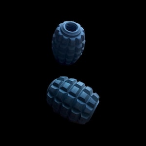 Gigantic Titanium Matte Gray Lanyard Bead *Limited*