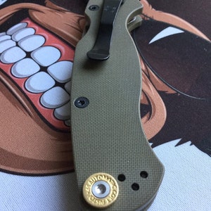 Fits Spyderco Paramilitary 2 • Custom Brass COLT Lanyard Stud Custom Spyderco Hardware Paramilitary 2 - 1x Stud Per Order Fits Other Models