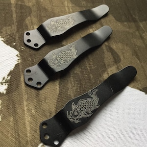 Fits Benchmade Griptilian + Boost Replacement TITANIUM COY Pocket Clip • Many Models Listed Benchmade Upgrades • 1x Pocket Clip Per Order