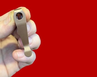 Spyderco Lil ‘ Native, SpydieChef, Para 3 Lightweight, Roc, Parata, BRONZE Deep Carry Pocket Clip More Spyderco Models Listed