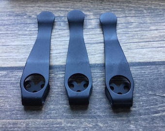 Spyderco Endura 4 • BLACK Titanium Pocket Clip