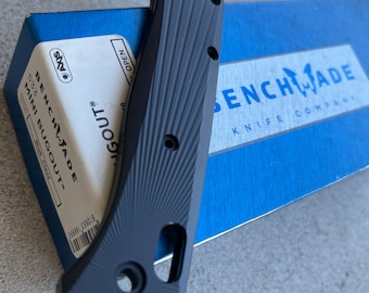 Fits Benchmade Bugout CUSTOM Lined CNC Scale / Aluminum - One Set - Anodized Black