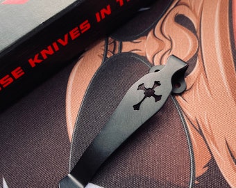 Fits Emerson Knife Models Black Cross TITANIUM Pocket Clip Deep Carry Knife Replacement Clip Emerson Knives Emerson Parts 1x Pocket Clip