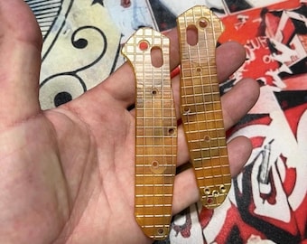 Geschikt voor Benchmade Osborne CUSTOM Golden Fragged Scales Custom Benchmade-messen Benchmade Osborne 940 Scale Set Custom Benchmade-mesupgrades