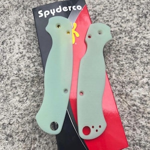 Spyderco Paramilitary 2 カスタム G-10 CNC スケール / SP2#G10 に適合 - 1 セット - JADE カラー ナイフ アップグレード パーツ ハードウェア