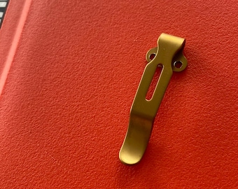 ProTech Godfather Godson TR-1 TR-2 TR-3 Series • Krótki głęboki klips kieszonkowy do noszenia w kieszeni, anodowany, złoty, wymienny klips kieszonkowy • 1x klips kieszonkowy