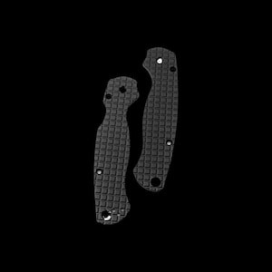 Spyderco Paramilitary 2 カスタム アルミニウム CNC スケール / SP2#ET - 1 セット / ブラックに適合