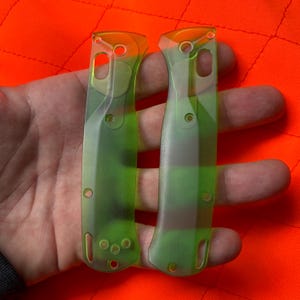 Juego de cachas de repuesto Benchmade Bugout CLEAR GREEN, mejoras personalizadas Benchmade 535, cachas ligeras