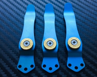 Blue Titanium Colt Pocket Clip • Replacement Clip For ProTech Godson Models / 1x Clip Hardware Upgrade Parts