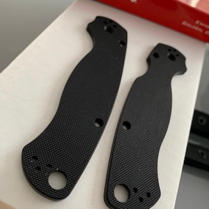 Spyderco Paramilitary 2 CUSTOM G-10 CNC Scale / SP2#G10 - One Set - Black