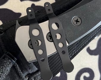 XM-18, XM-24, Jurassic, Eklipse, Replacement Pocket Clip BLACK Titanium Rick Hinderer Custom Upgrades (1x Clip) Fits More Rick Hinderer