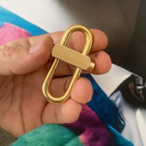 Doppio D-LOCK Portachiavi In Ottone Chiusura A Scatto EXTRA Stong - Foto 8