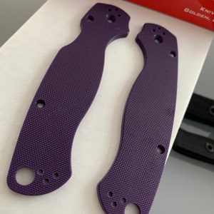 Spyderco Paramilitary 2 CUSTOM G-10 CNC Scale / SP2#G10 - One Set - Purple