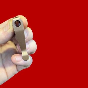 Adatto a Spyderco Techno 2 Para 3 Lightweight Mantra 2/3 • Clip da tasca in titanio BRONZO • 1 clip da tasca Modelli Spyderco elencati nella descrizione