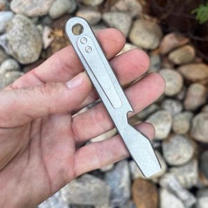 Pry Bar SUPER DUTY 3D Pocket Clip Extra Thick Series Titanium Super Heavy Duty Outdoor Custom Pocket Tool Gear Bottle Opener