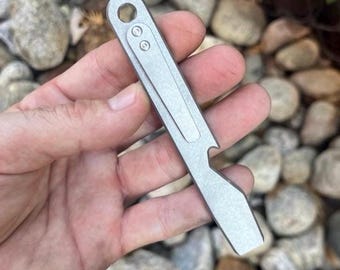 Pry Bar SUPER DUTY 3D Pocket Clip Extra Thick Series Titanium Super Heavy Duty Outdoor Custom Pocket Tool Gear Bottle Opener
