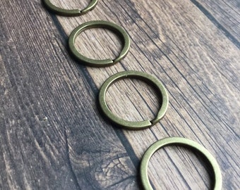 Bronze / Nickel Split Ring • 25mm / 4x Piece Set