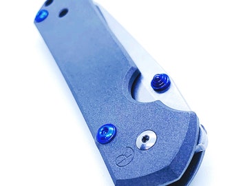 Chris Reeves Large Sebenza • Blue    Titanium Replacement Scale Screws  • Grade 5 Titanium • Made In USA • 2x Screws