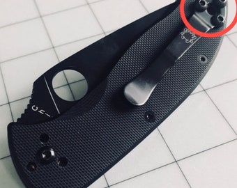 Fits Spyderco Tenacious • Industrial Black Pocket Clip Screws 3x Screws ONLY - No Clip