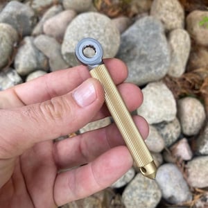 BRASS Manual Bit Driver Tool + Breaker Tip Keychain Carry Magnetic Screwdriver Tool CUSTOM Pocket Carry Gear Titanium Tool Gift For Him