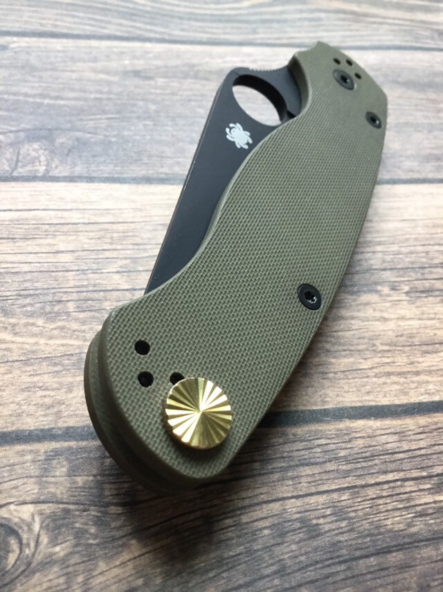 Spyderco Paramilitary 2 • Brass Lanyard Stud • Model B 1x Lanyard Stud