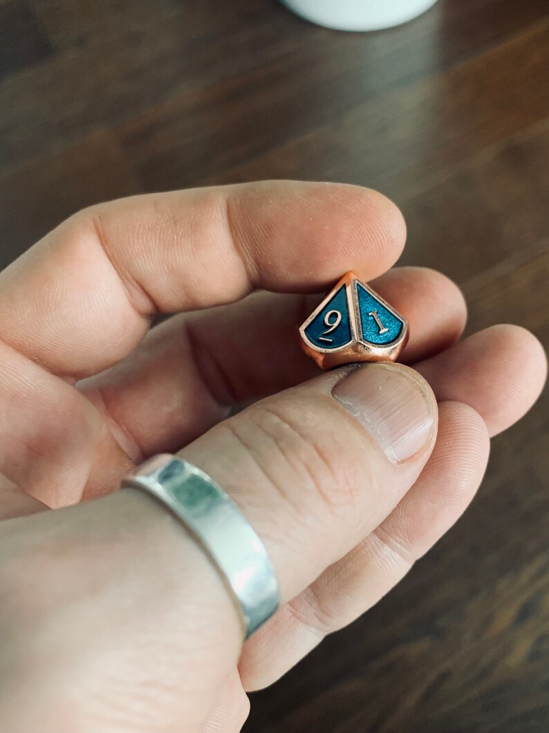 NINE Sided Dice Blue Copper Trim One Dice Per Order Etsy