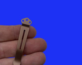 Benchmade Knife Models BRONZE TITANIUM Pocket Clip • Many Benchmade Models Listed Benchmade Pocket Clip Upgrades (1x Pocket Clip)